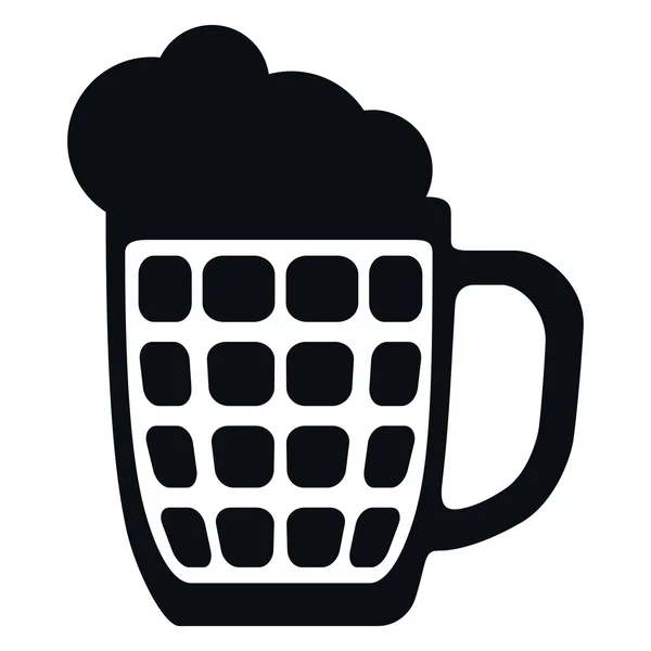 Beer Mug Icon, Vector Illustration — Stock Vector