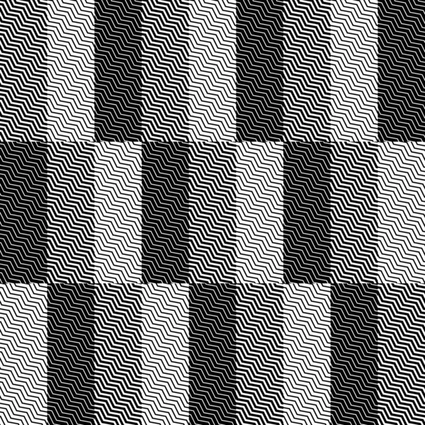 Op Art Design, Zig Zag Checkered Vector padrão sem costura — Vetor de Stock