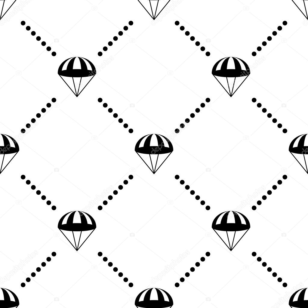 Parachute Vector Seamless Pattern