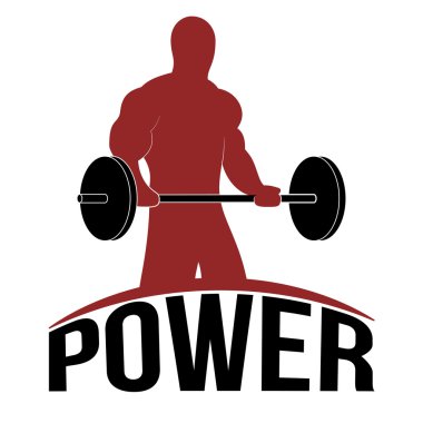 Kaldırma halter, Fitness kutsal kişilerin resmi, vektör çizim dostum