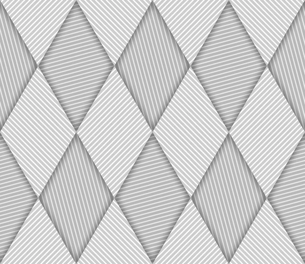 Abstracte gestreepte Rhombuses geometrische Vector naadloze patroon — Stockvector