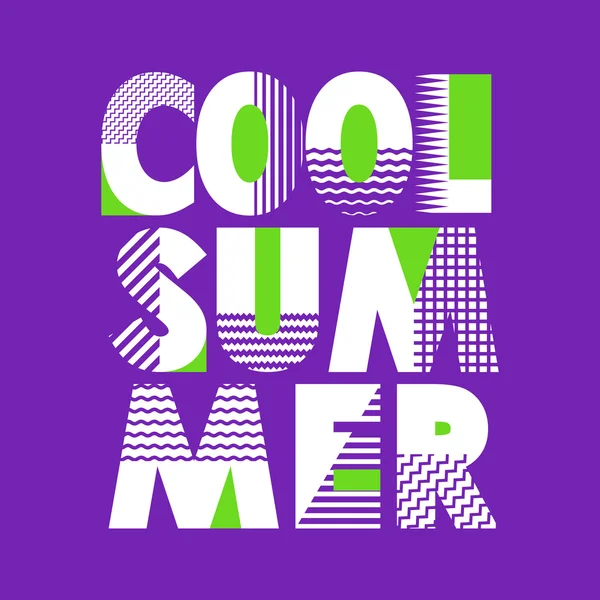 T-shirt Cool Summer Typographie, Illustration vectorielle — Image vectorielle