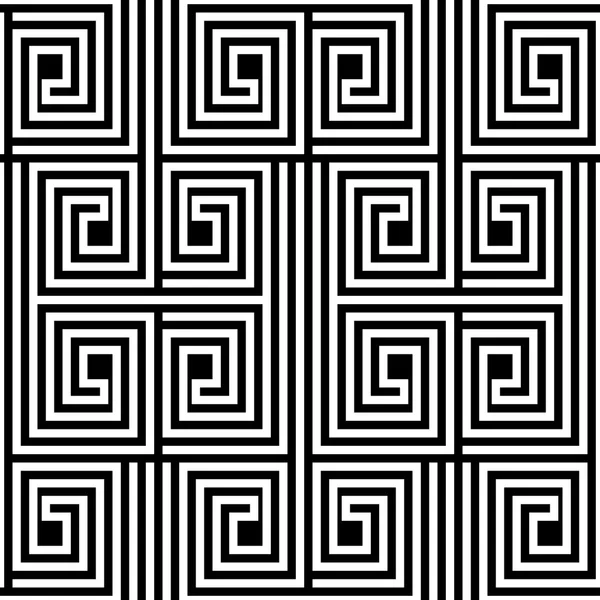 Abstract Black and White Zigzag Vector naadloze Pattern — Stockvector