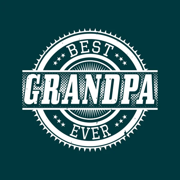 Mejor abuelo nunca camiseta tipografía, Vector Ilustración — Vector de stock