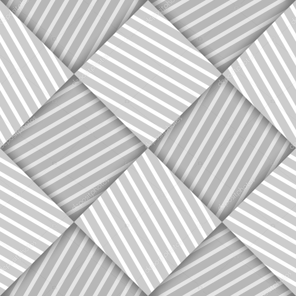 Abstract Striped Squares Geometric Vector Seamless Pattern