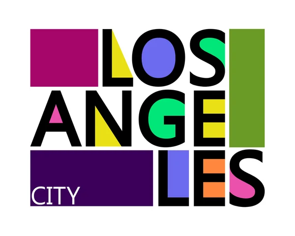 Los Angeles City, Camiseta Tipografía Gráficos, Vector Ilustración — Vector de stock