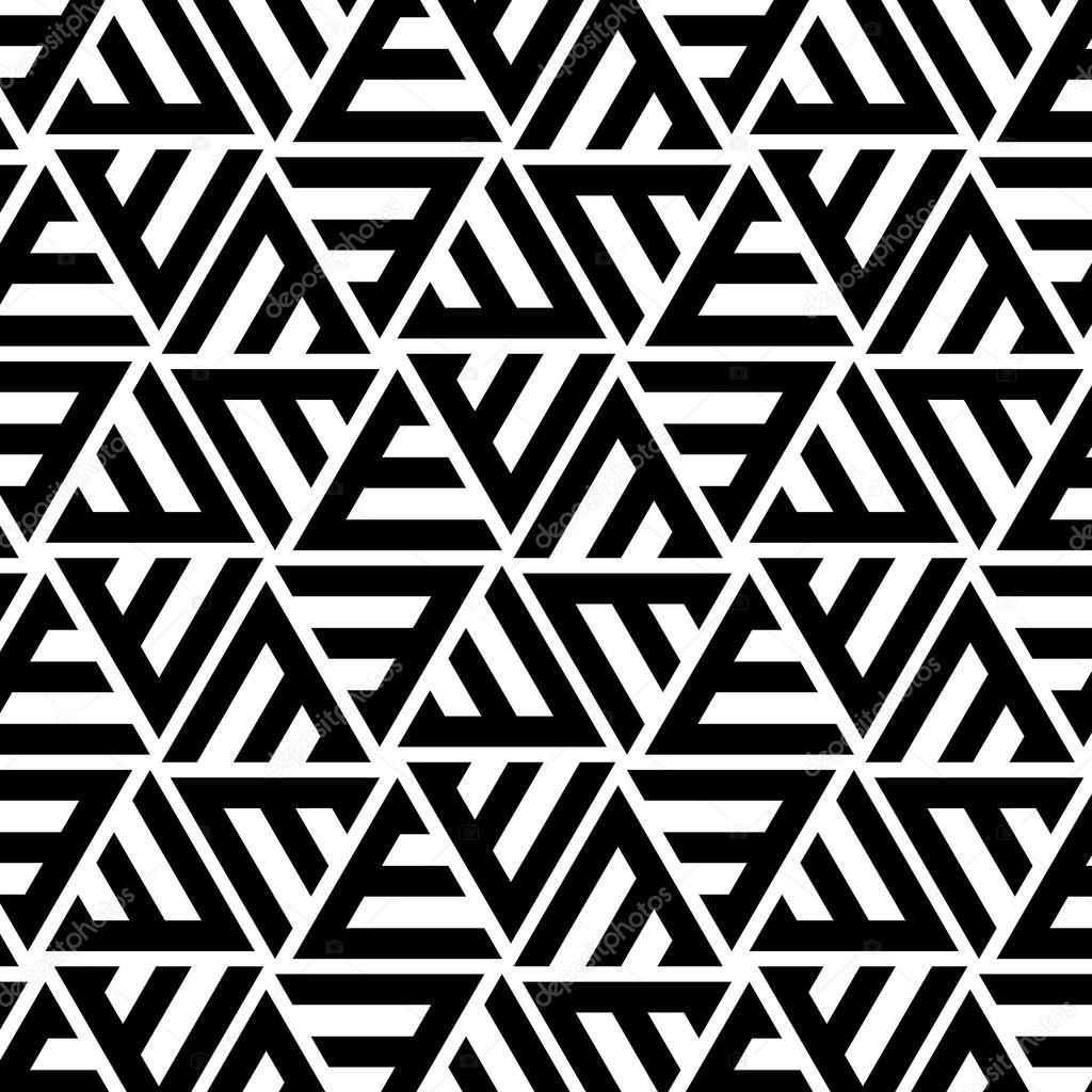 Abstract Striped Triangular Vector Seamless Pattern