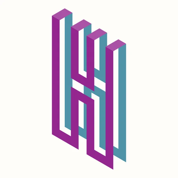 Lettre H logo icône conception élément modèle — Image vectorielle