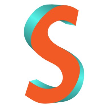 Mektup S Logo Simge tasarım şablonu öğesini bükülmüş