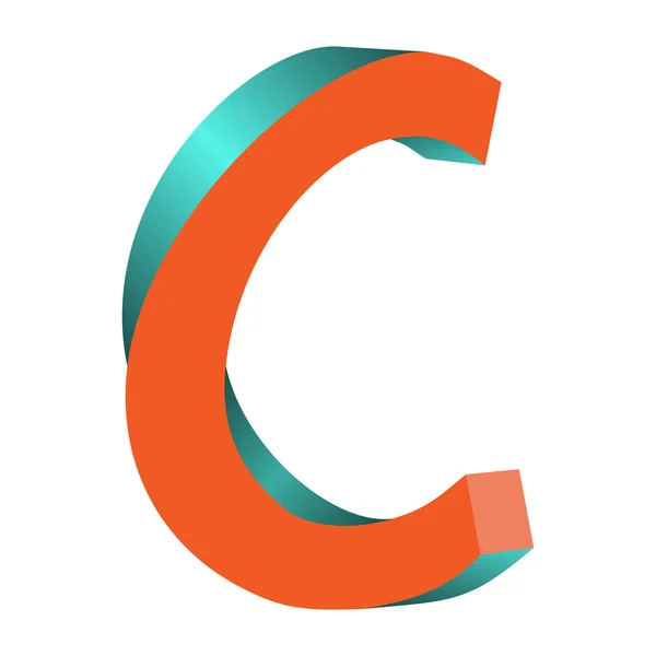 Twisted Letter C Logo pictogram ontwerpelement sjabloon — Stockvector