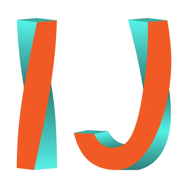 ตัวอักษรบิด I, องค์ประกอบต้นแบบการออกแบบไอคอนโลโก้ J — ภาพเวกเตอร์สต็อก