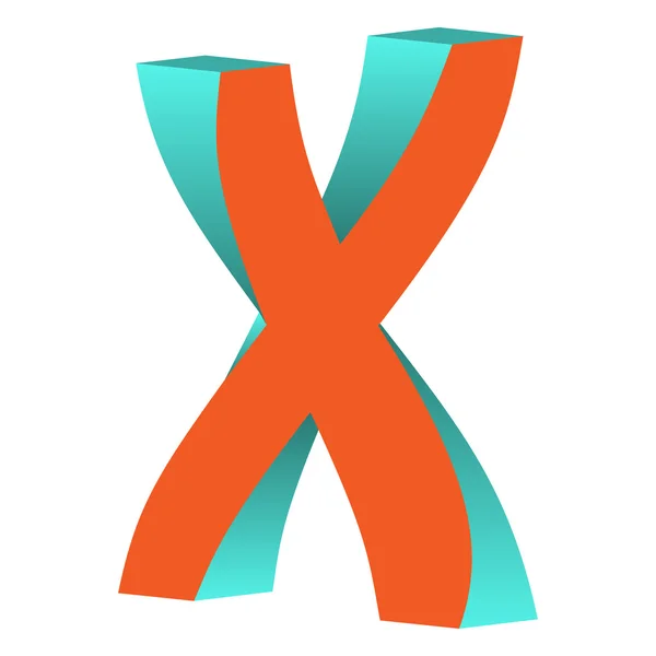 Twisted Letter X Logo Elemento de plantilla de diseño de icono — Vector de stock