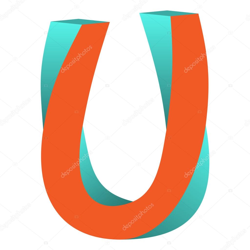 Twisted Letter U Logo Icon Design Template Element