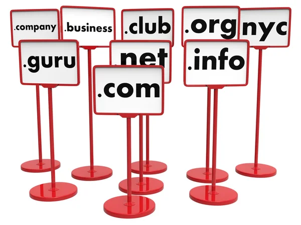 Popular Domain Names, Internet Concept. — Stock Photo, Image