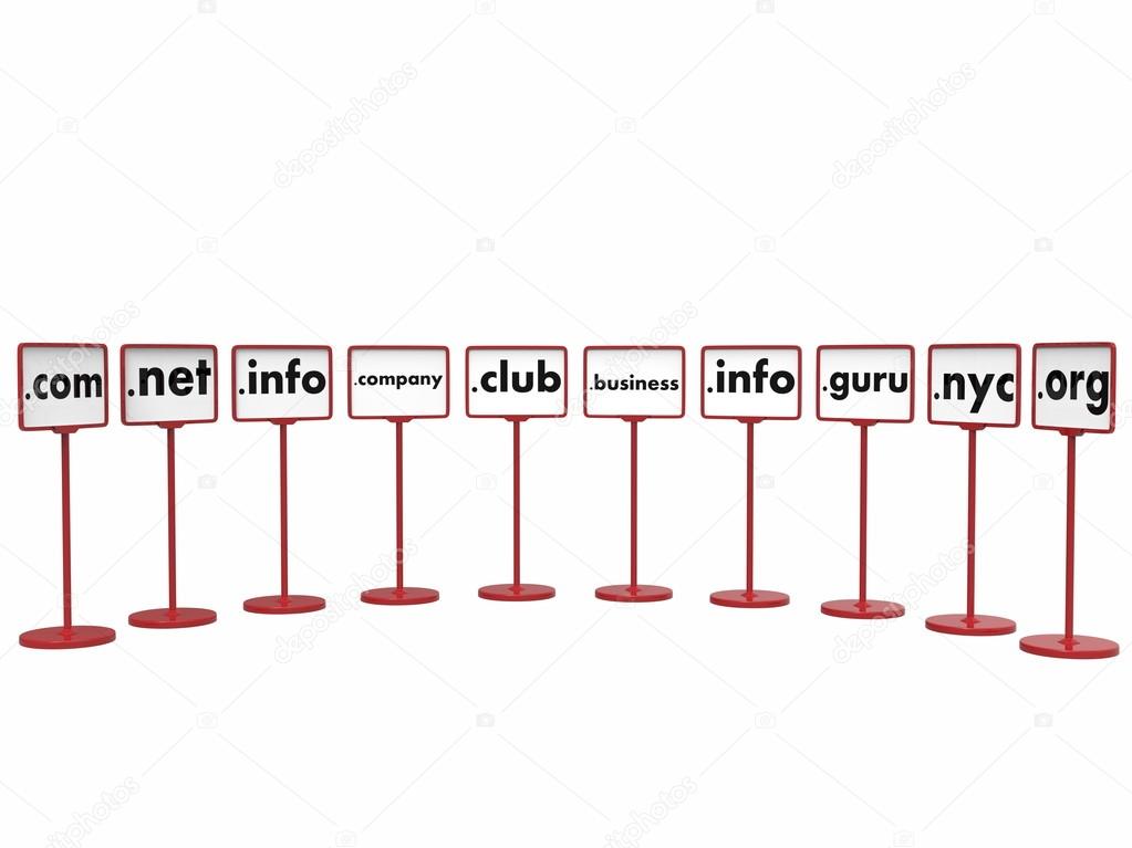 Popular Domain Names, Internet Concept.