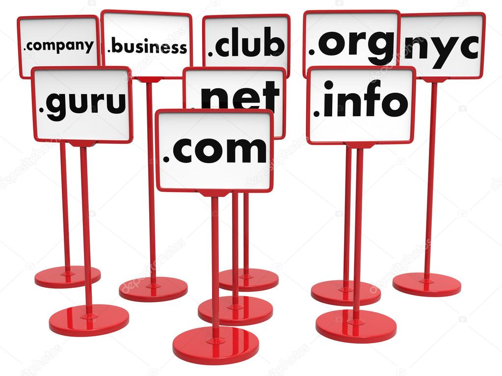 Popular Domain Names, Internet Concept.