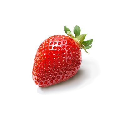 çilek yalıtılmış nesne beyaz bir arka plan üzerinde kırmızı