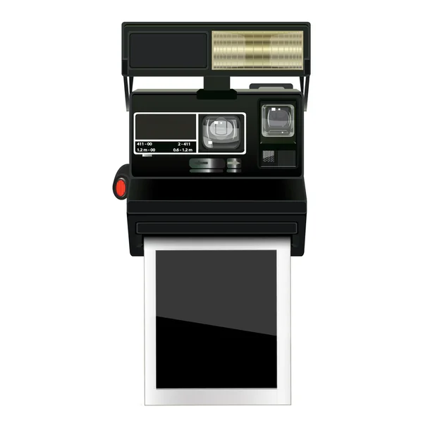 Kamera polaroid ile imge üstünde beyaz arka plan