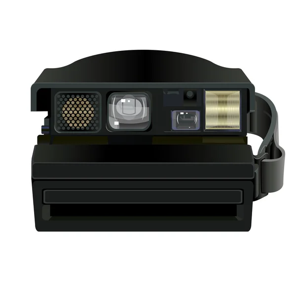 İzole edilmiş eski güzel polaroid kamera beyaz arka planda yakın plan