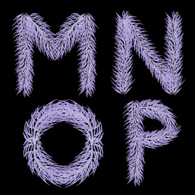 alfabe arka plan siyah beyaz tüy kabartmak kabarık buz kar