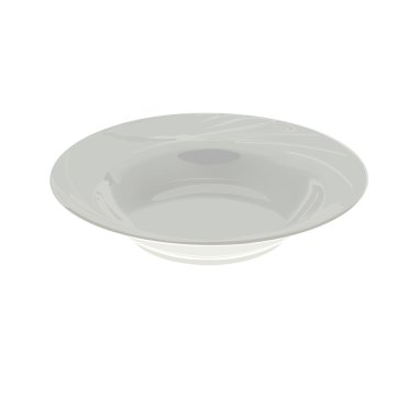 beyaz zemin üzerinde bir izole beyaz porselen tabak