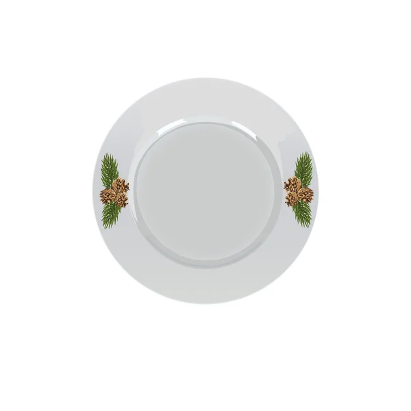 beyaz zemin üzerinde bir izole beyaz porselen tabak