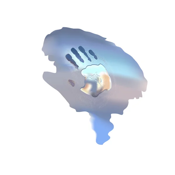 el izi soğuk terli camına buz üzerinde işaretler