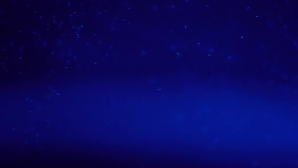 Burbujas de agua hirviendo en una tetera con luz azul de cerca — Vídeos de Stock