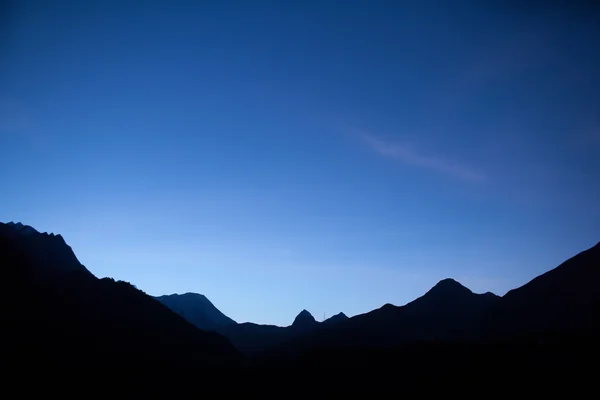 日没、ヒマラヤ、ネパールの山 — ストック写真