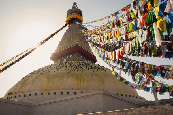 Bodnath - Estupa budista en Katmandú, la capital de Nepal —  Fotos de Stock