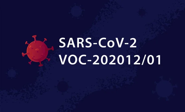 新しい培養コロナウイルスSars Cov Voc 2012 Covid 19型 流行の継続 — ストックベクタ