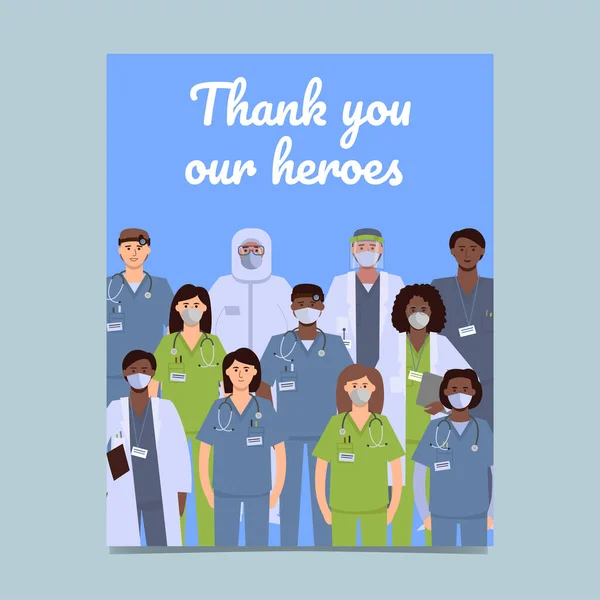 Flyer and postcard design: thank you our heroes.