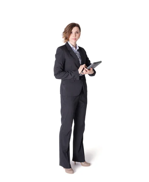 Mujer de negocios con una tableta — Foto de Stock