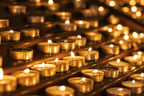 Candles in temple. Stock Image