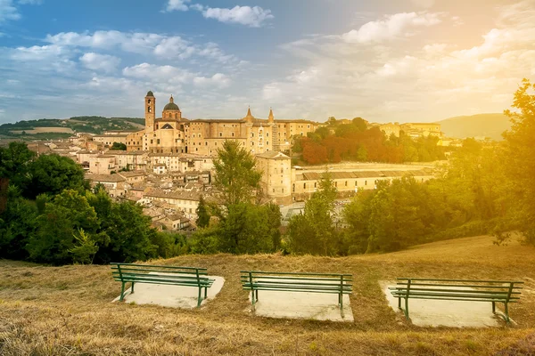 Áttekintés Urbino, Olaszország Stock Fotó