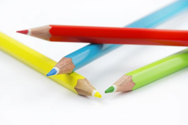 Assortment of coloured pencils Royalty Free Stock Images