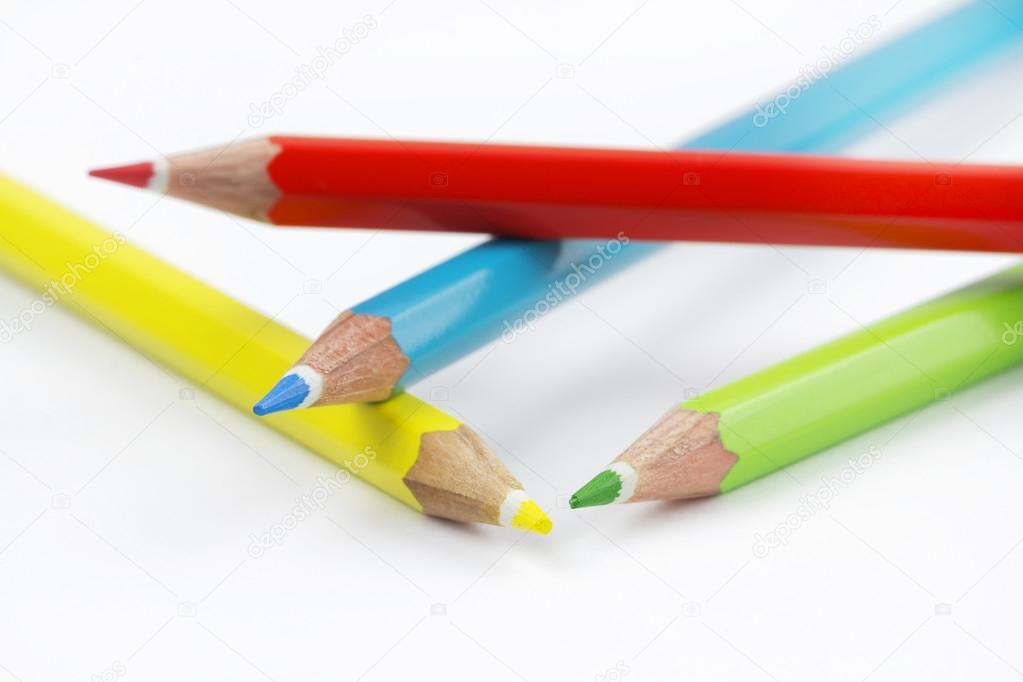 assortment of coloured pencils