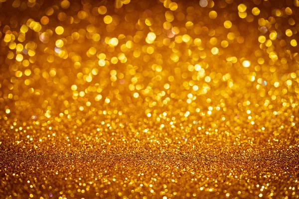 Astratto Oro Natale Incandescente Sfondo Con Lucenti Luci Sfocate Bokeh — Foto Stock