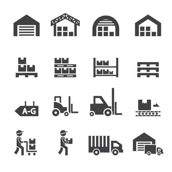 Warehouse Icon Set Vecor — Stock Vector