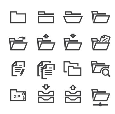 klasör icon.line vektör.