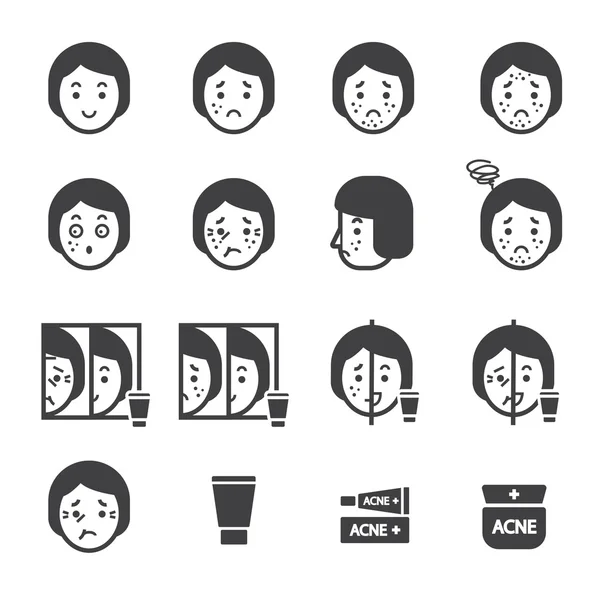 Akne-Symbol set.vector eps10. — Stockvektor