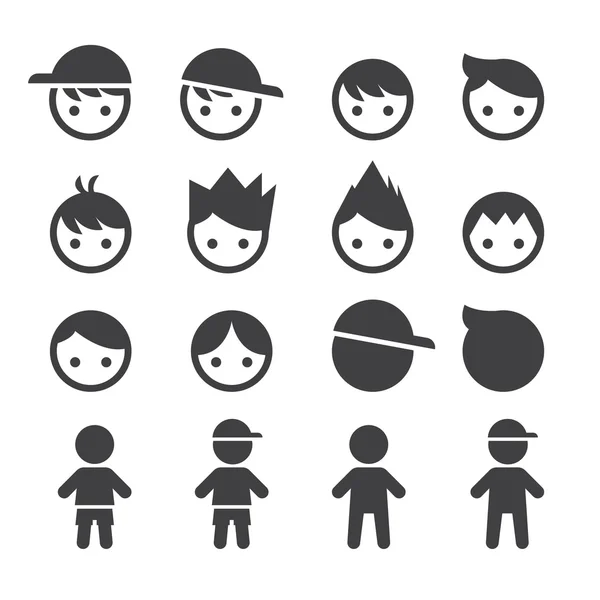 Jongen pictogram set.vector eps10. — Stockvector