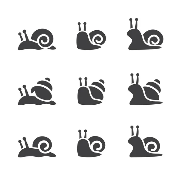 Icono de caracol set.vector eps10 . — Vector de stock