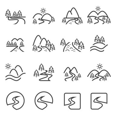 nehir kutsal kişilerin resmi set.vector eps10.