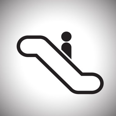 yürüyen merdiven bilgi sinyal, vektör.