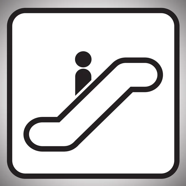 Informationssignal der Rolltreppe, Vektor. — Stockvektor