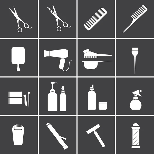 Icone dell'attrezzatura parrucchiere — Vettoriale Stock