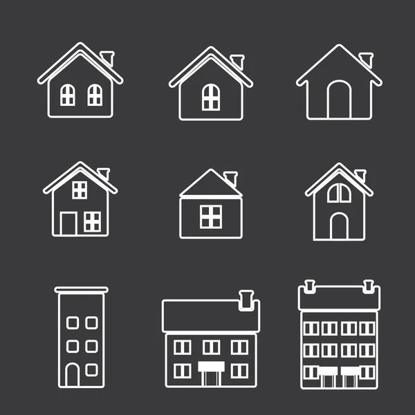 Conjunto de iconos casa — Vector de stock