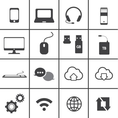 Ağ ve mobil Icon set