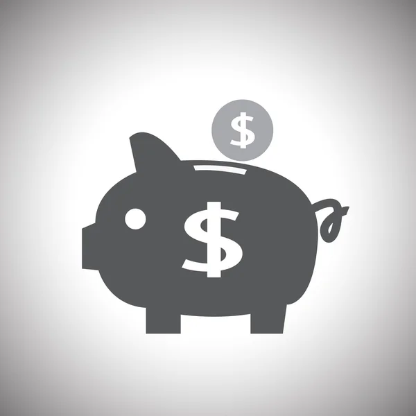 Piggy bank - economizando dinheiro. Vetor . — Vetor de Stock